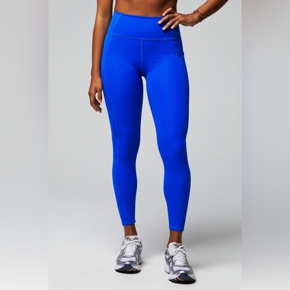 Fabletics Oasis PureLuxe High-Waisted Legging
 Blue, with Side Pockets XS - Picture 15 of 16